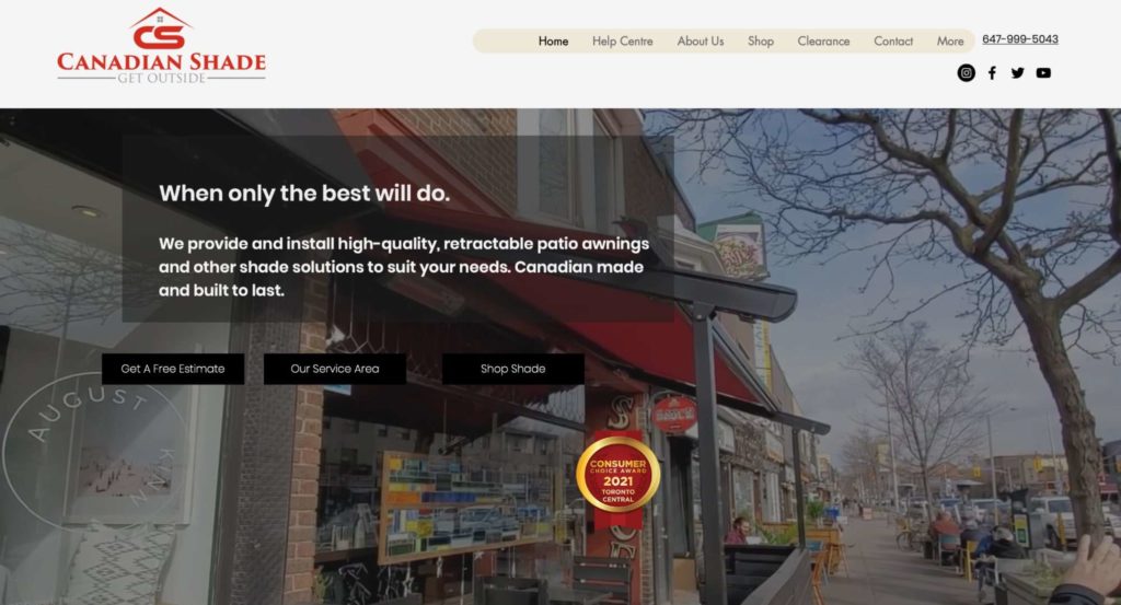 Canadian Shade Patio Awnings Homepage