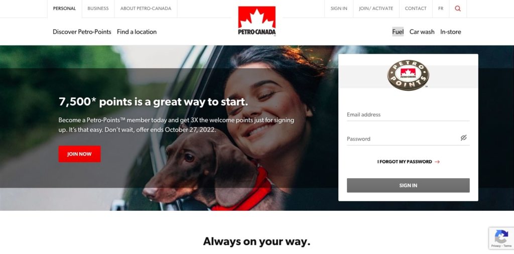 Petro-Canada Homepage