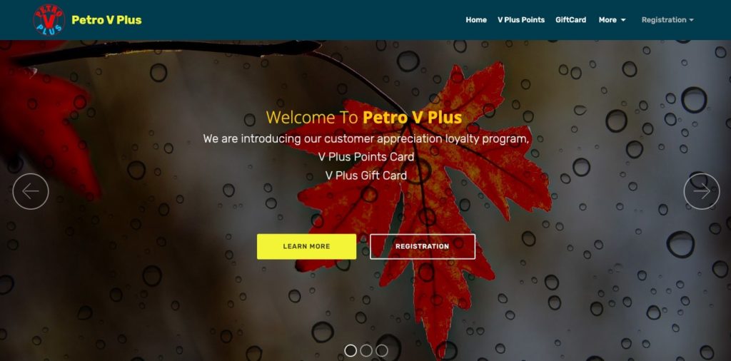 Petro V Plus Homepage