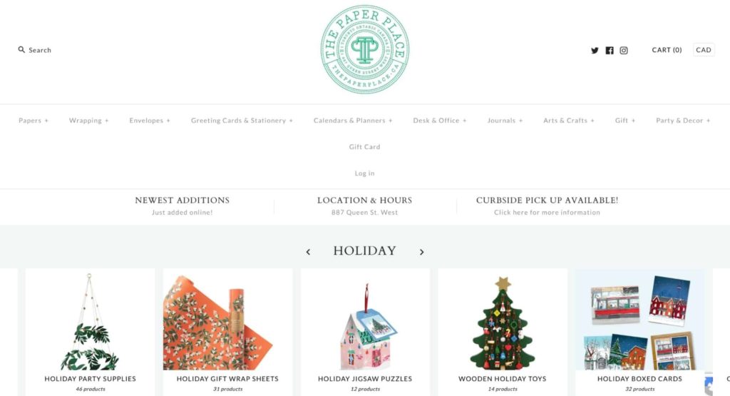 The Paper Place Homepage