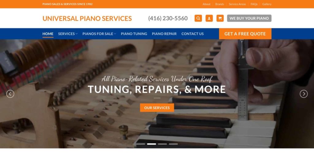 Universal Piano Services Inc. Homepage