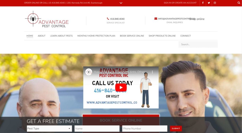 Advantage Pest Control Toronto's Homepage