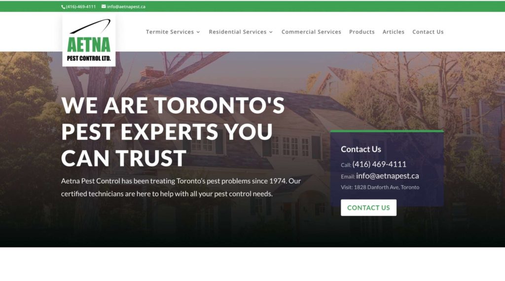 Aetna Pest Control Limited's Homepage