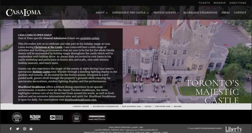 Casa Loma's Homepage
