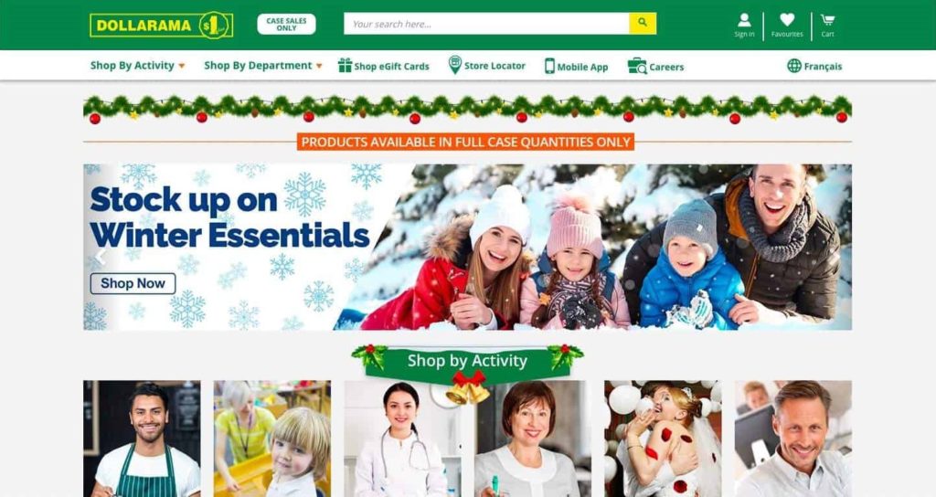 Dollarama's Homepage
