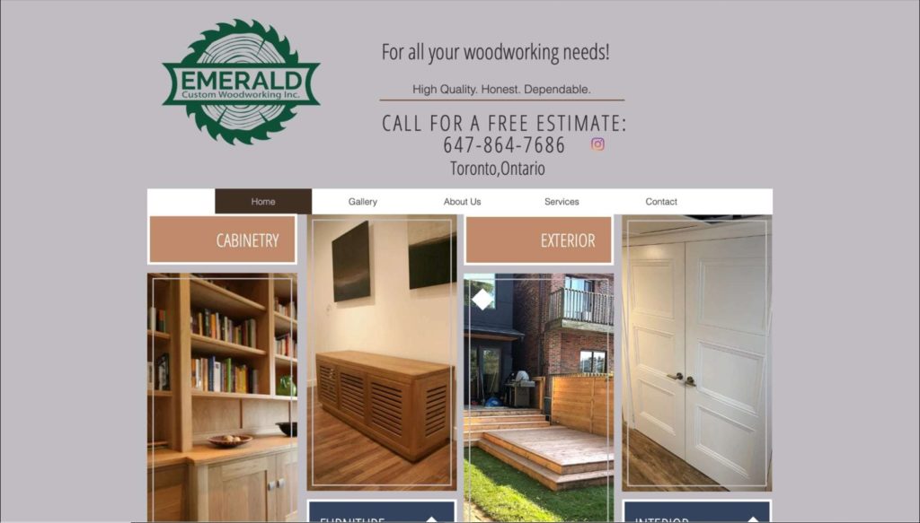 Emerald Custom Woodworking Inc.'s Homepage