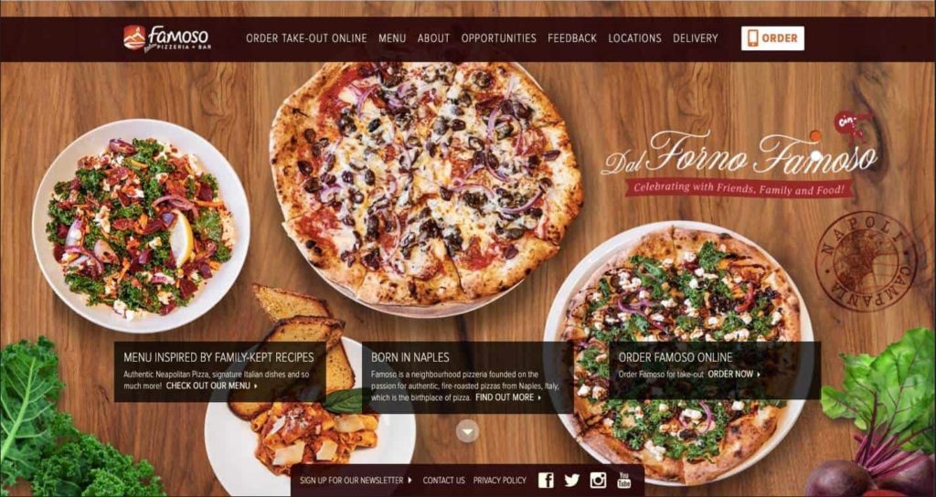 Famoso Neapolitan Pizzeria's Homepage