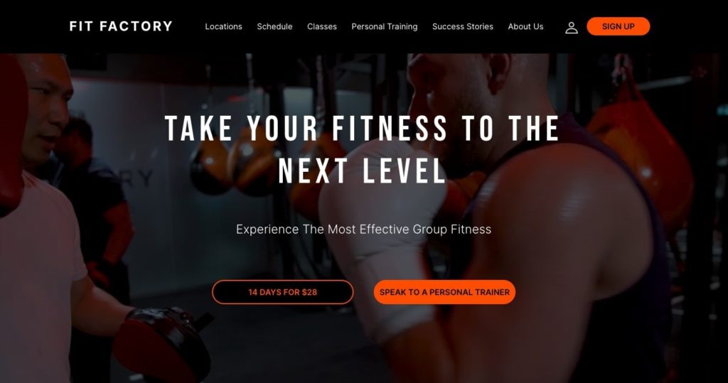 Fit Factory's Homepage