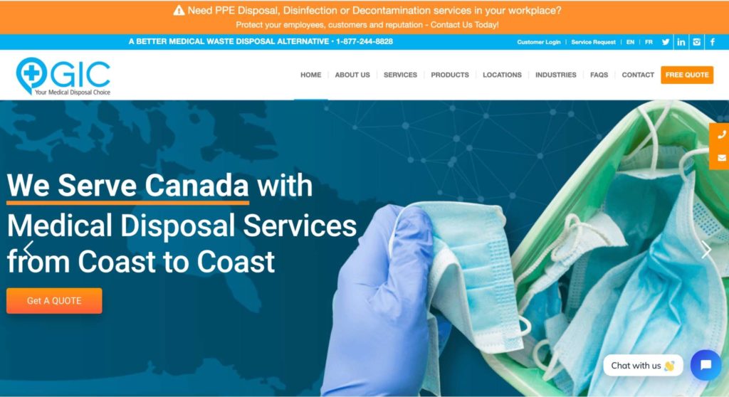 GIC Medical Disposal's Homepage