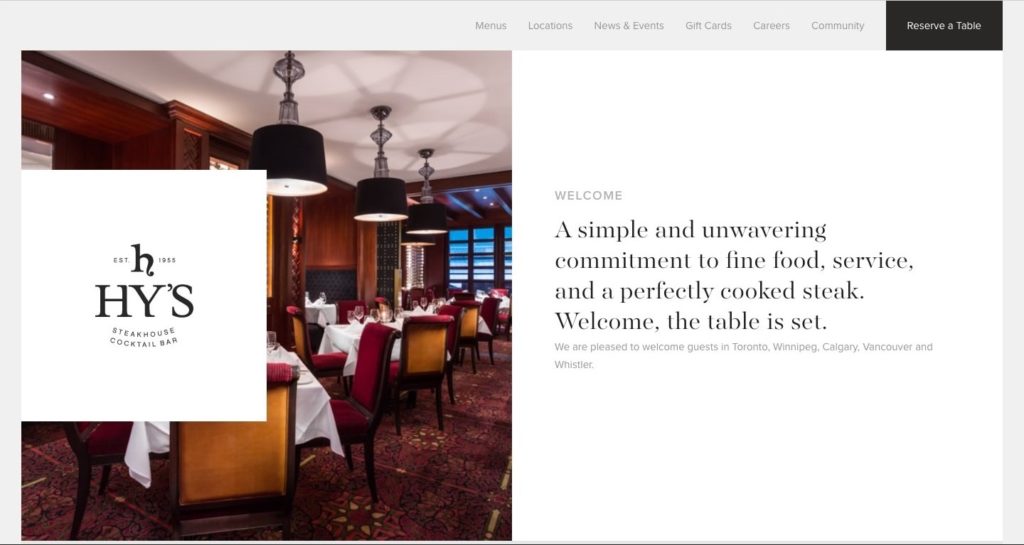 Hy’s Steakhouse's Homepage
