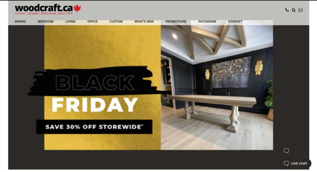 Woodcraft Solid Wood Furniture's Homepage