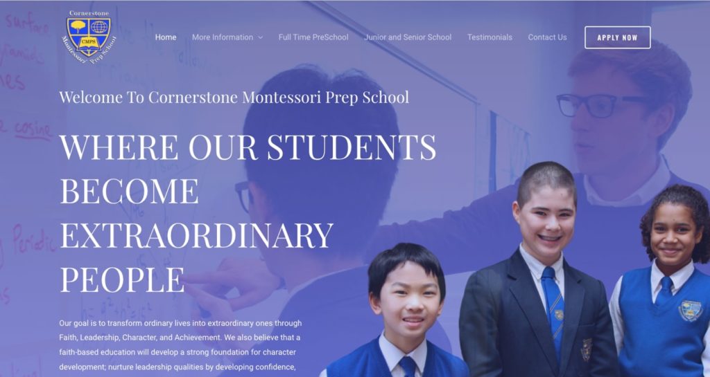 Cornerstone Montessori Prep School's Homepage