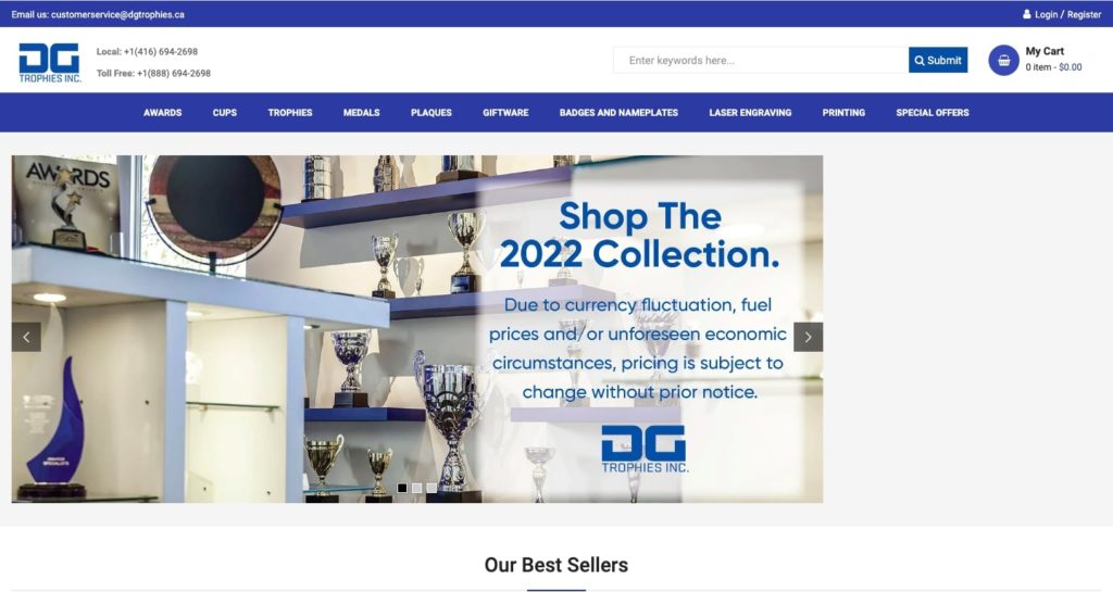 D&G Trophies Homepage