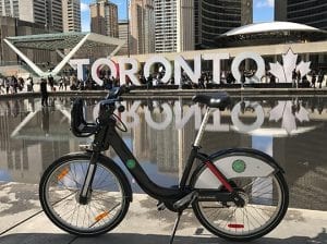 Go on a bike ride through Toronto's downtown core.