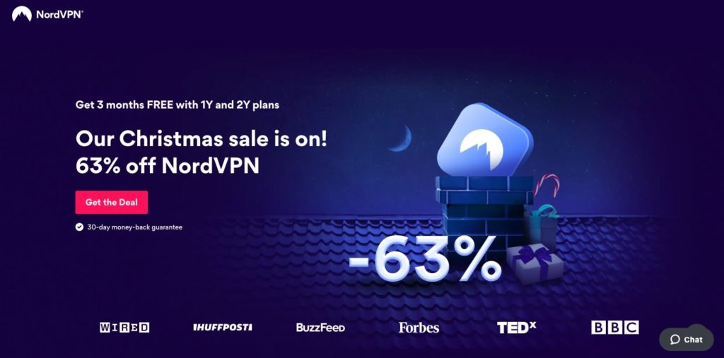 NordVPN's Homepage