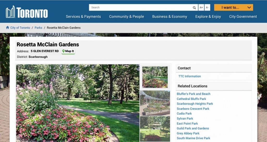 Rosetta McClain Gardens Homepage