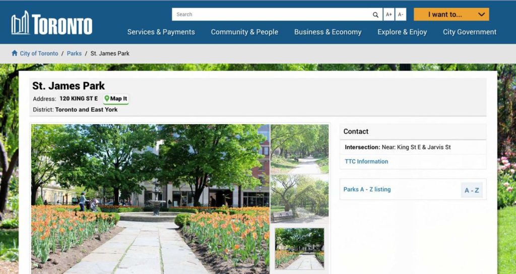 St. James Park's Homepage