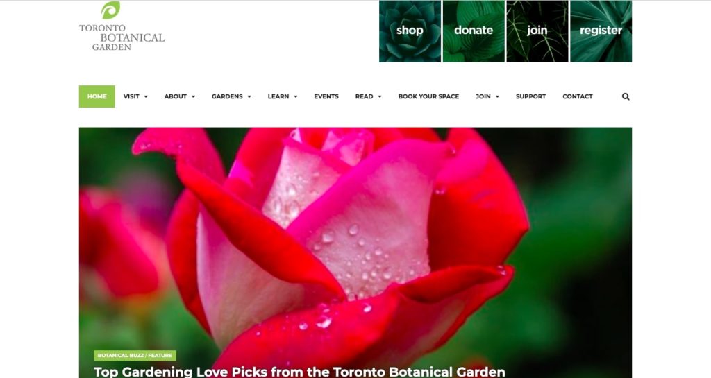 Toronto Botanical Garden's Homepage