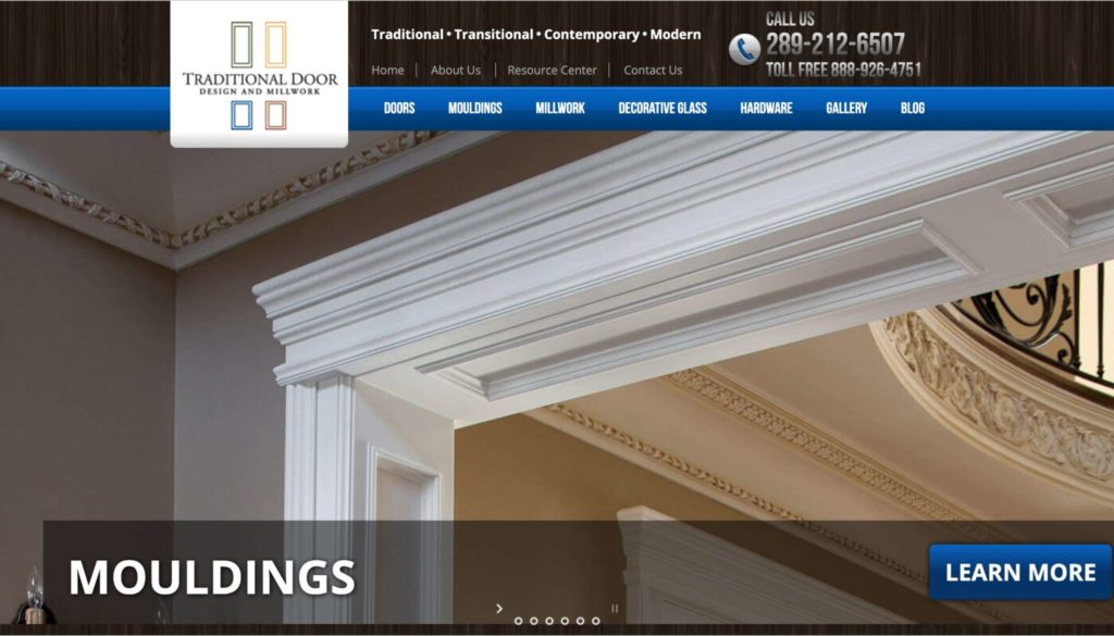 Traditional Door Design & Millwork's Homepage