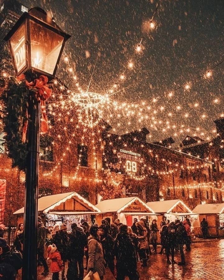 Visit Distillery District for a holiday light experience.