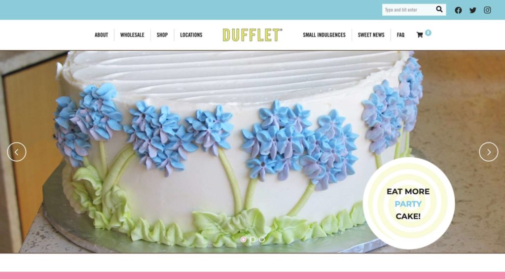 Dufflet Pastries Downtown's Homepage