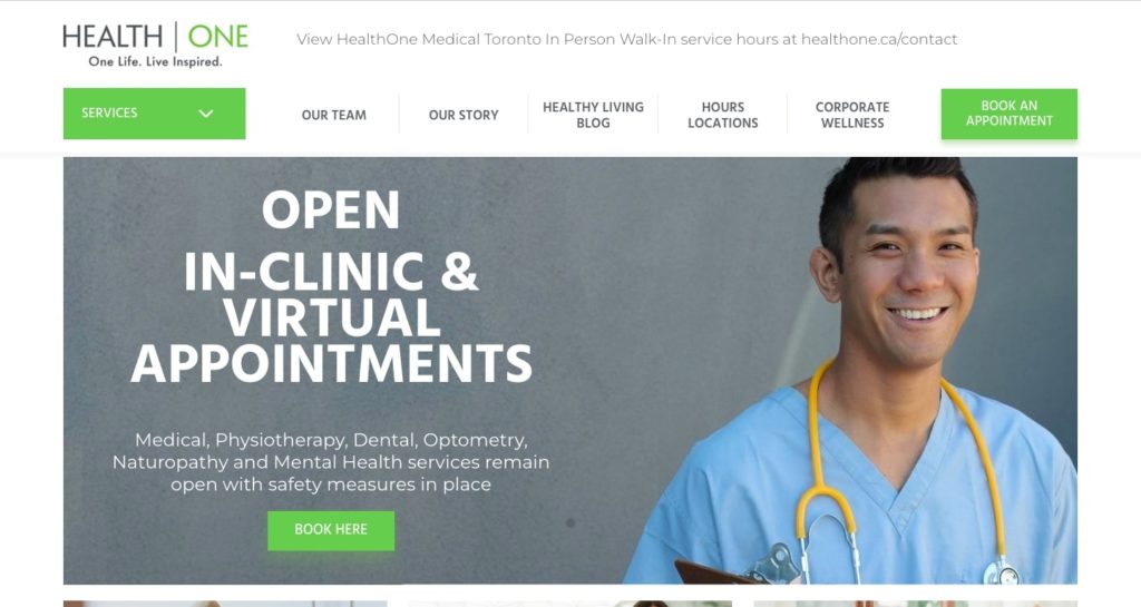 HealthOne's Homepage