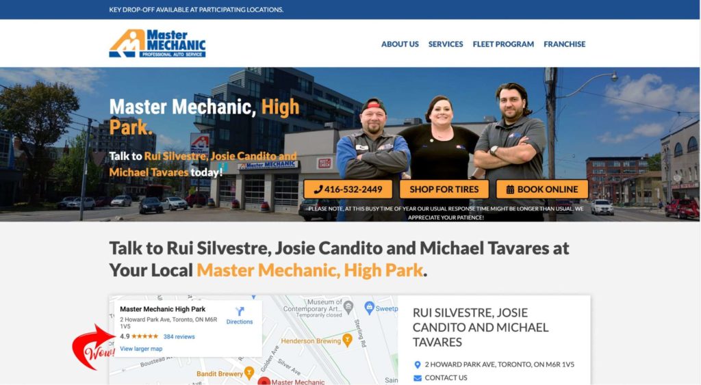 Master Mechanic, High Park's Homepage