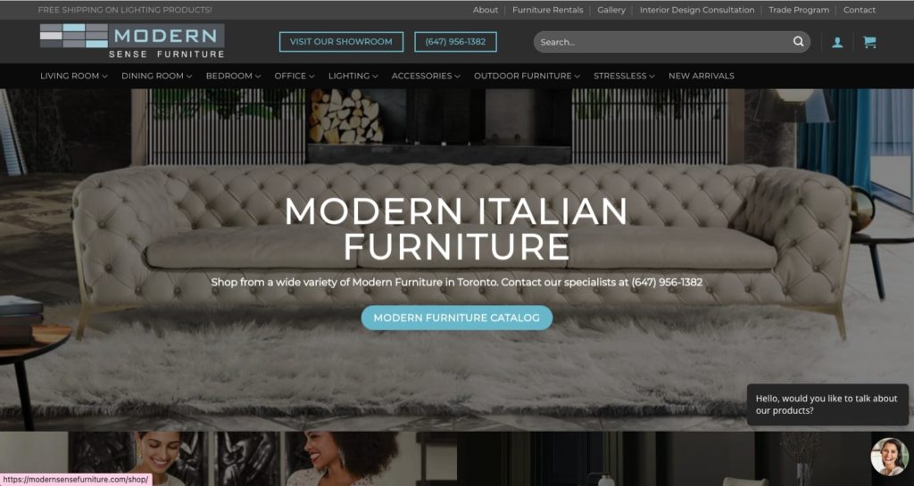 Modern Sense Furniture's Homepage