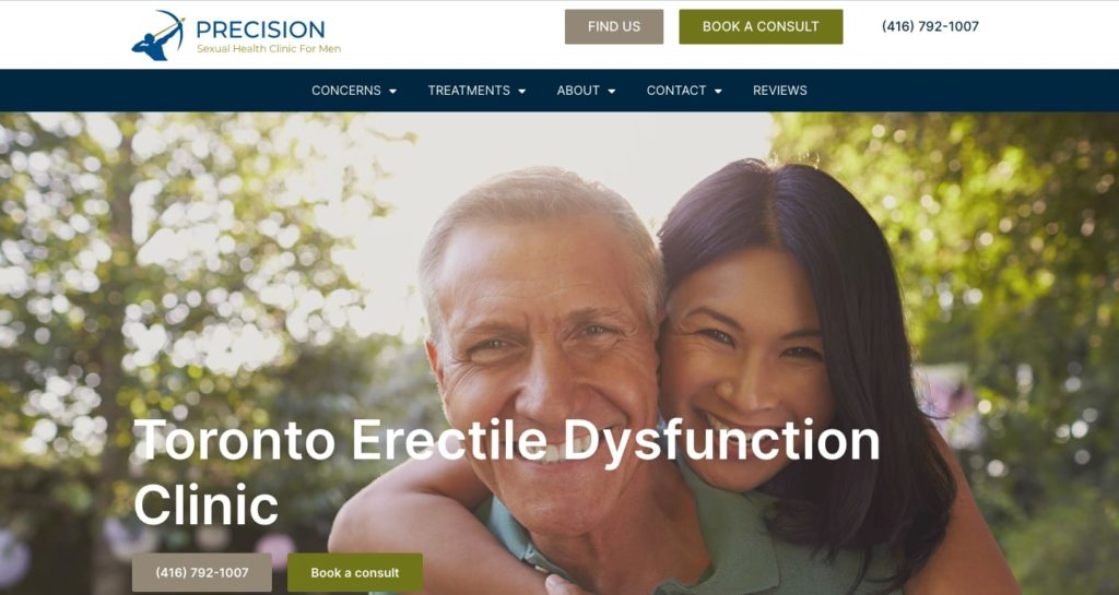 Precision Sexual Health Clinic For Men's Homepage
