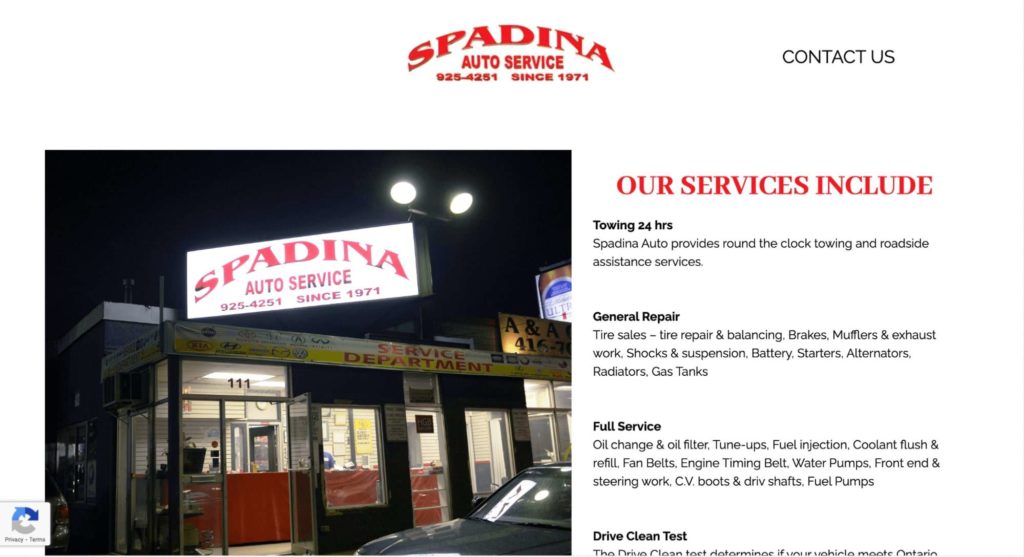 Spadina Auto Service's Homepage