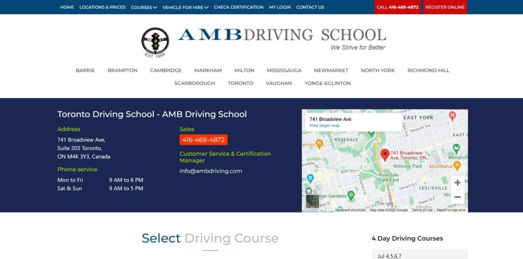 AMB Driving School's Homepage