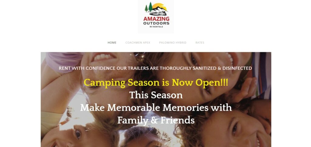 Amazing Outdoors RV Rentals Inc's Homepage