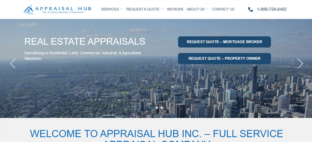 Appraisal Hub Inc.'s Homepage