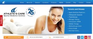 Athlete’s Care Sports Medicine Centres Homepage