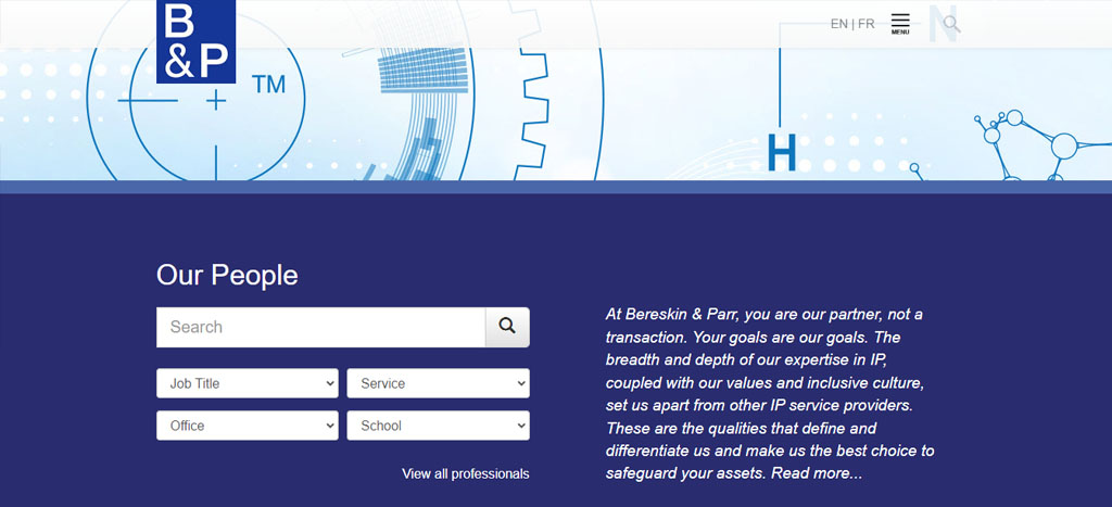 Bereskin & Parr's Homepage