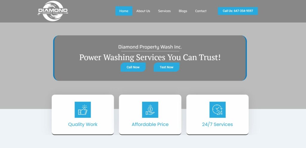 Diamond Property Wash Inc's Homepage