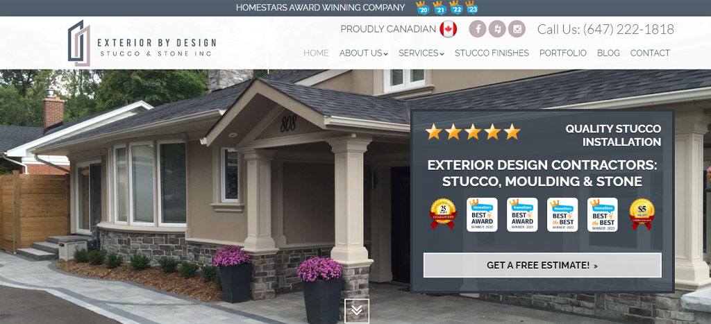 Exterior By Design's Homepage
