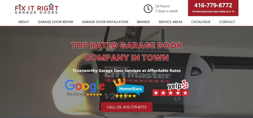 Fix It Right Garage Doors Homepage