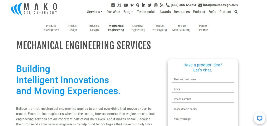 MAKO Design + Invent's Homepage