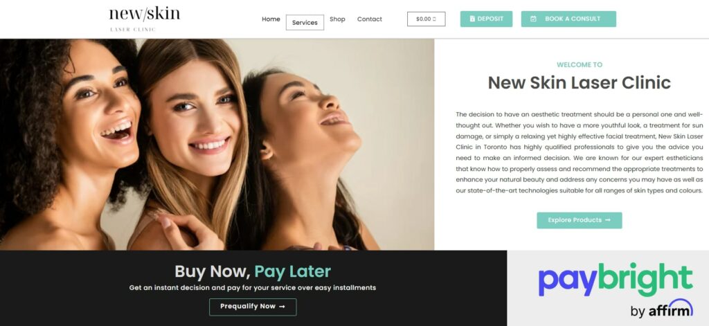 New Skin Laser Clinic's Homepage