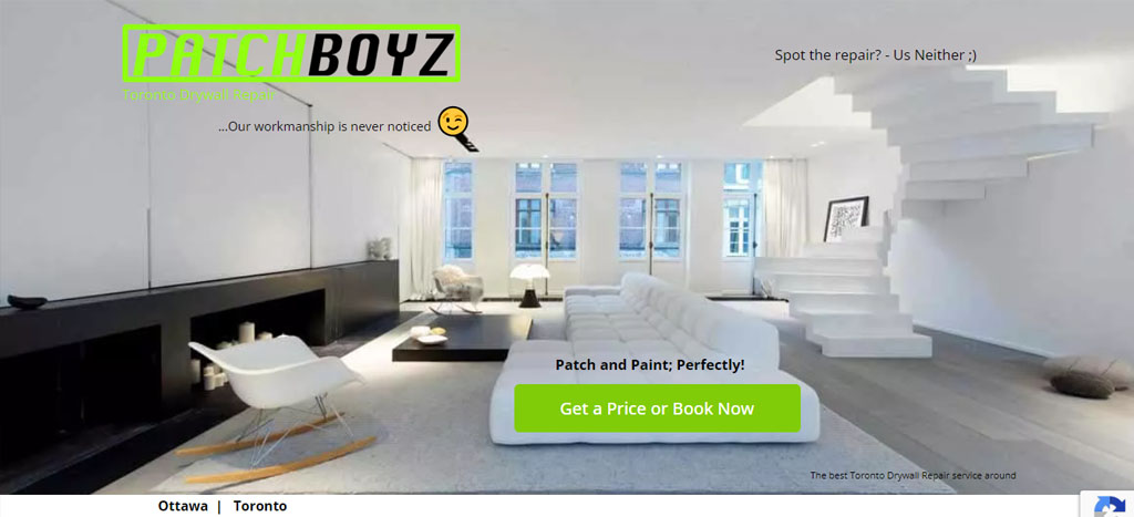 PatchBoyz Toronto Drywall Repair's Homepage