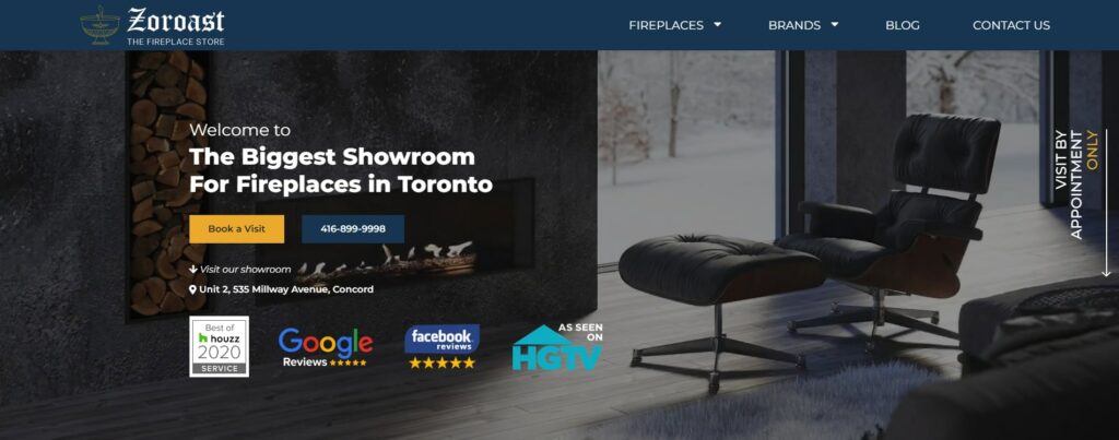 The Fireplace Store's Homepage