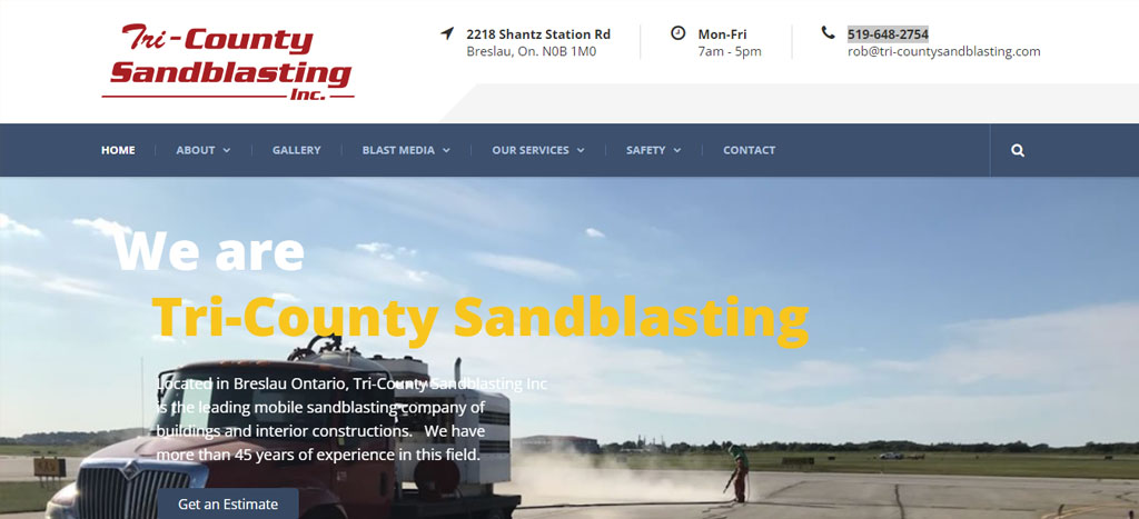 Tri-County Sandblasting's Homepage