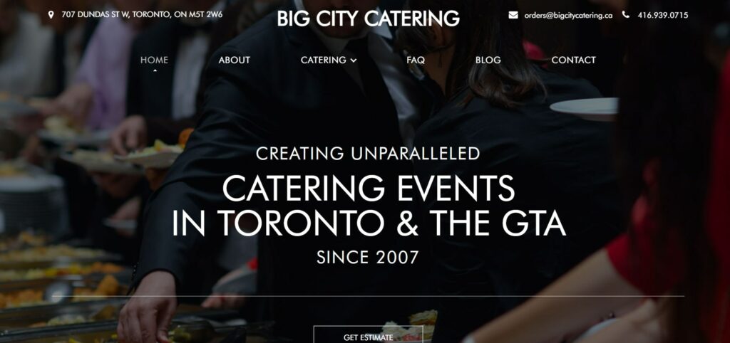 Big City Catering Services Toronto's Homepage