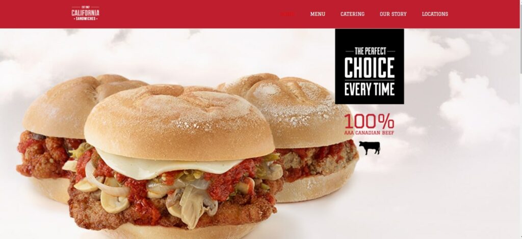 California Sandwiches Homepage