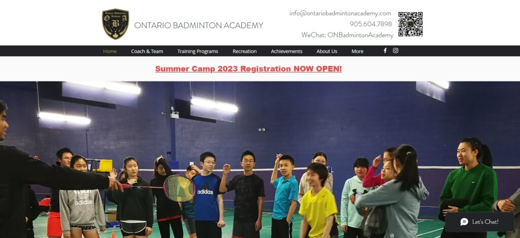 Coach William Wang – Ontario Badminton Academy's Homepage