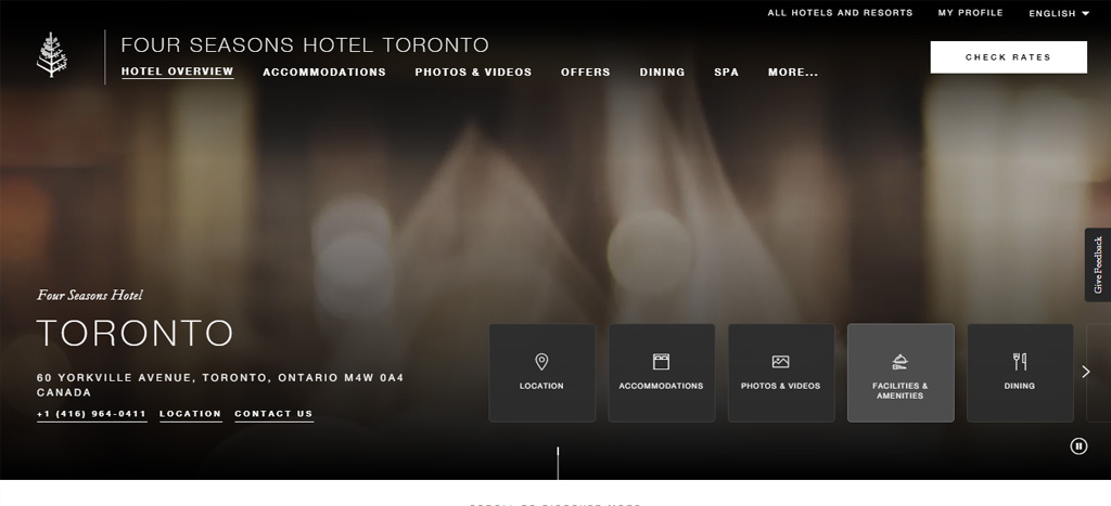 Four Seasons Hotel Toronto's Homepage
