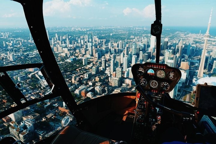 Get a birds eye view of Toronto on a 14-minute helicopter tour