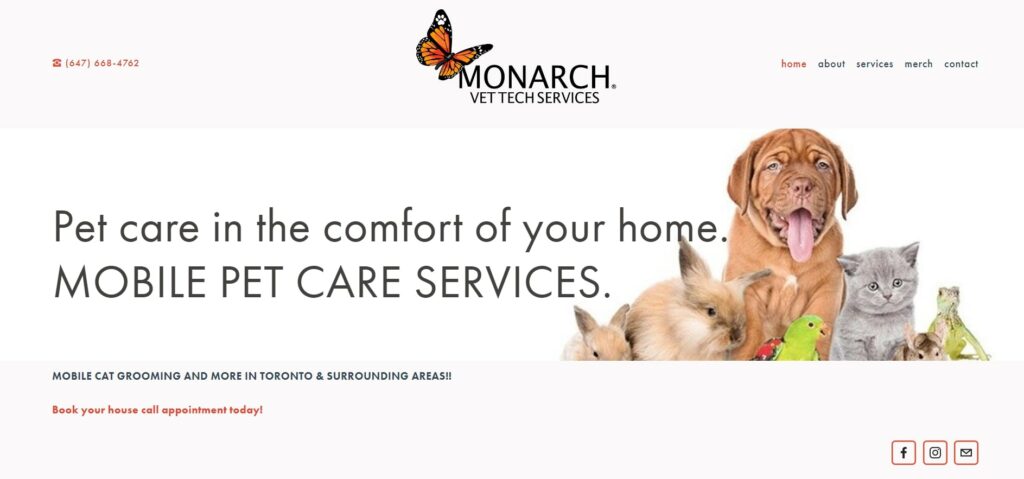 Monarch Vet Tech Services Homepage