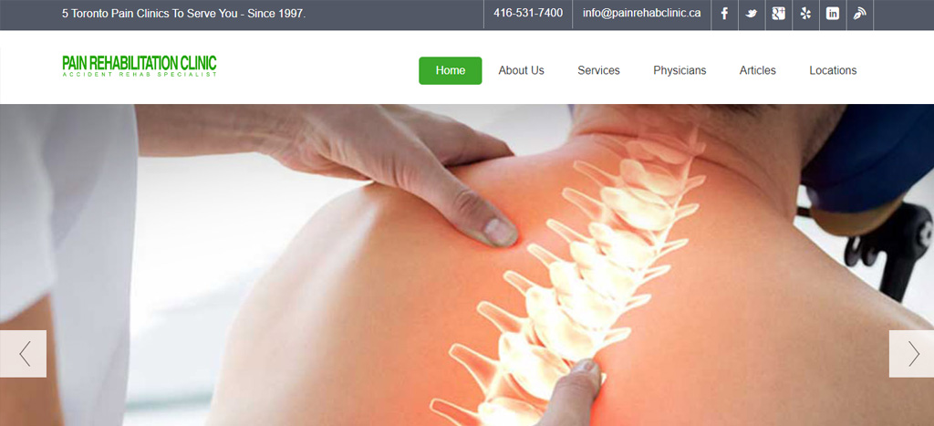 Pain Rehabilitation Clinic's Homepage